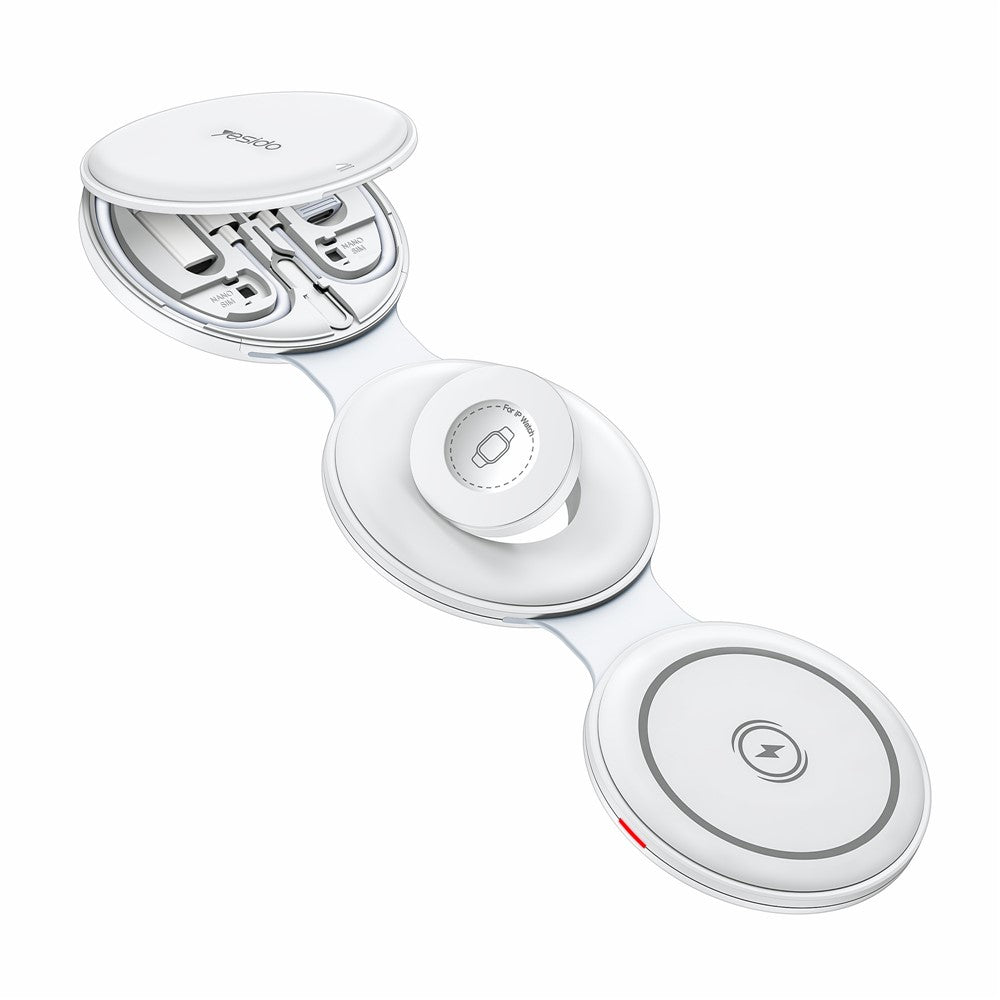 YESIDO DS29 5-in-1 Foldable Wireless Charger with Storage Box