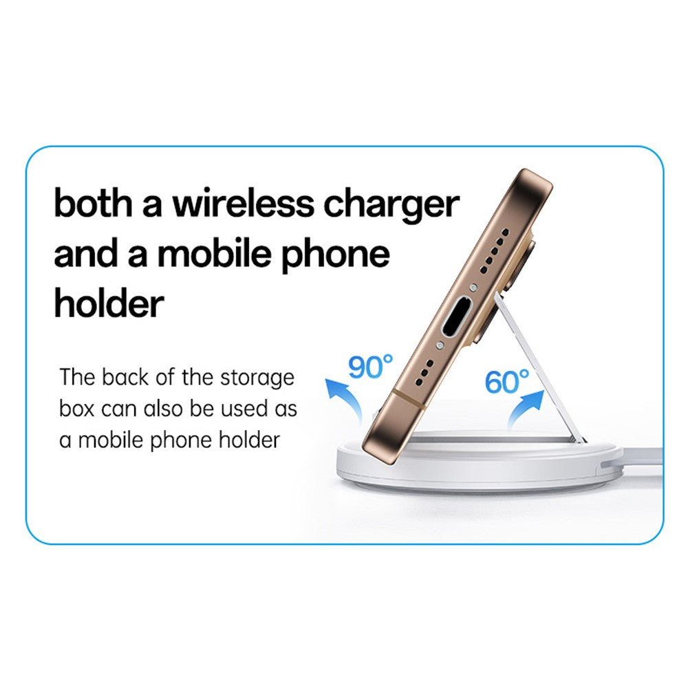 YESIDO DS29 5-in-1 Foldable Wireless Charger with Storage Box