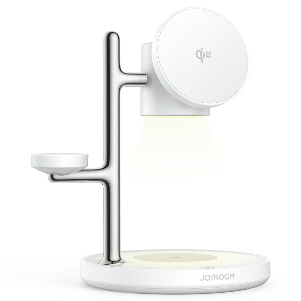 JOYROOM JR-W23 Qi2 4 in 1 Wireless Charger with Night Light Phone Watch Earbuds Charging Stand