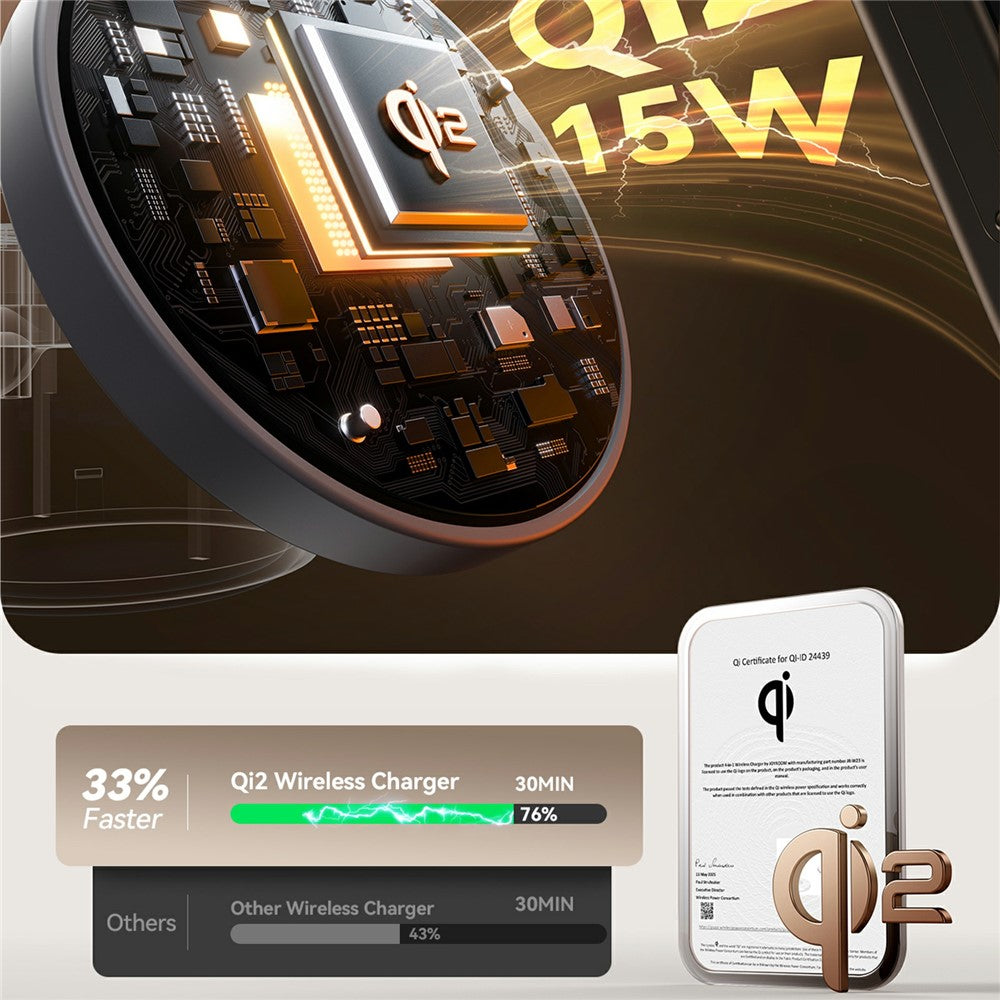 JOYROOM JR-W23 Qi2 4 in 1 Wireless Charger with Night Light Phone Watch Earbuds Charging Stand