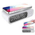 5-in-1 Wireless Charging Station with Alarm Clock, Calendar & Temperature Display