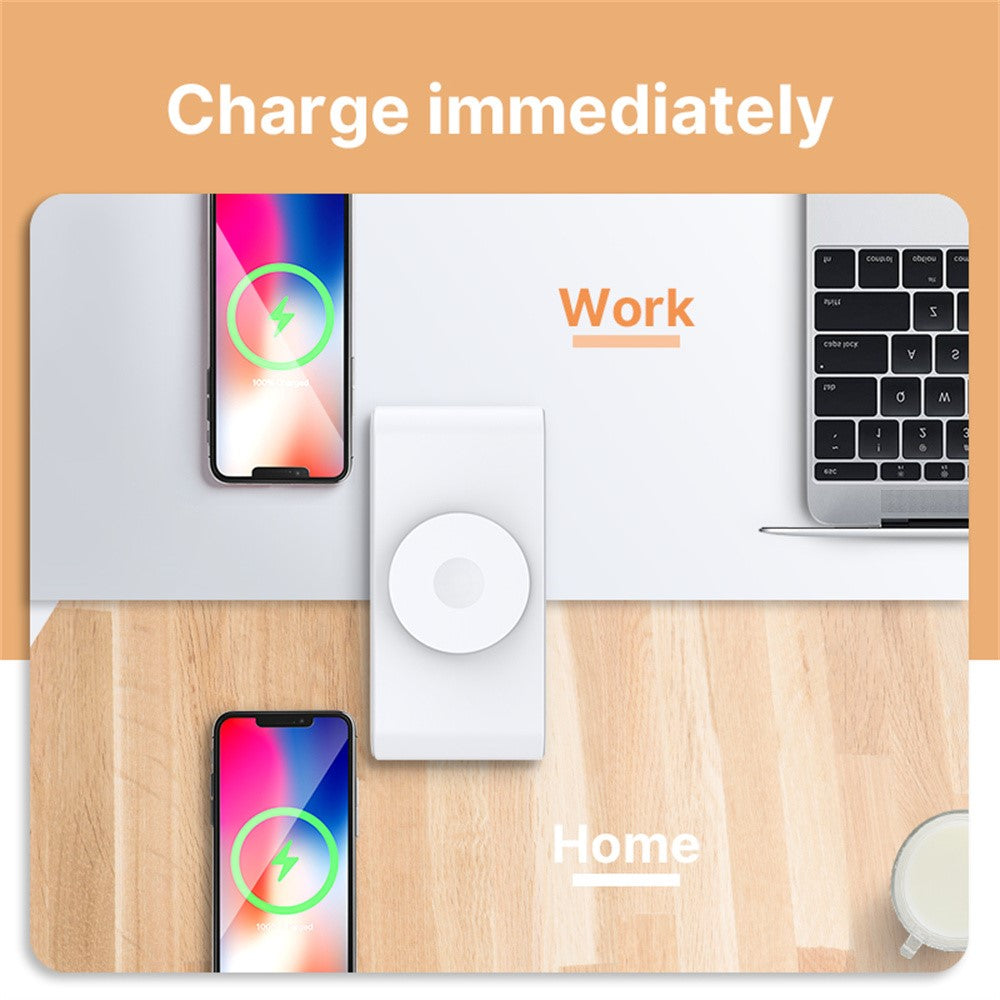 5-in-1 Wireless Charging Station with Alarm Clock, Calendar & Temperature Display