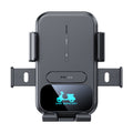 Motorcycle Phone Mount Holder 15W Wireless Charger with Sunshade for Delivery Riders Navigation