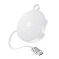 Portable Wireless Charger with Retractable USB-C Cable – 15W Fast Charging