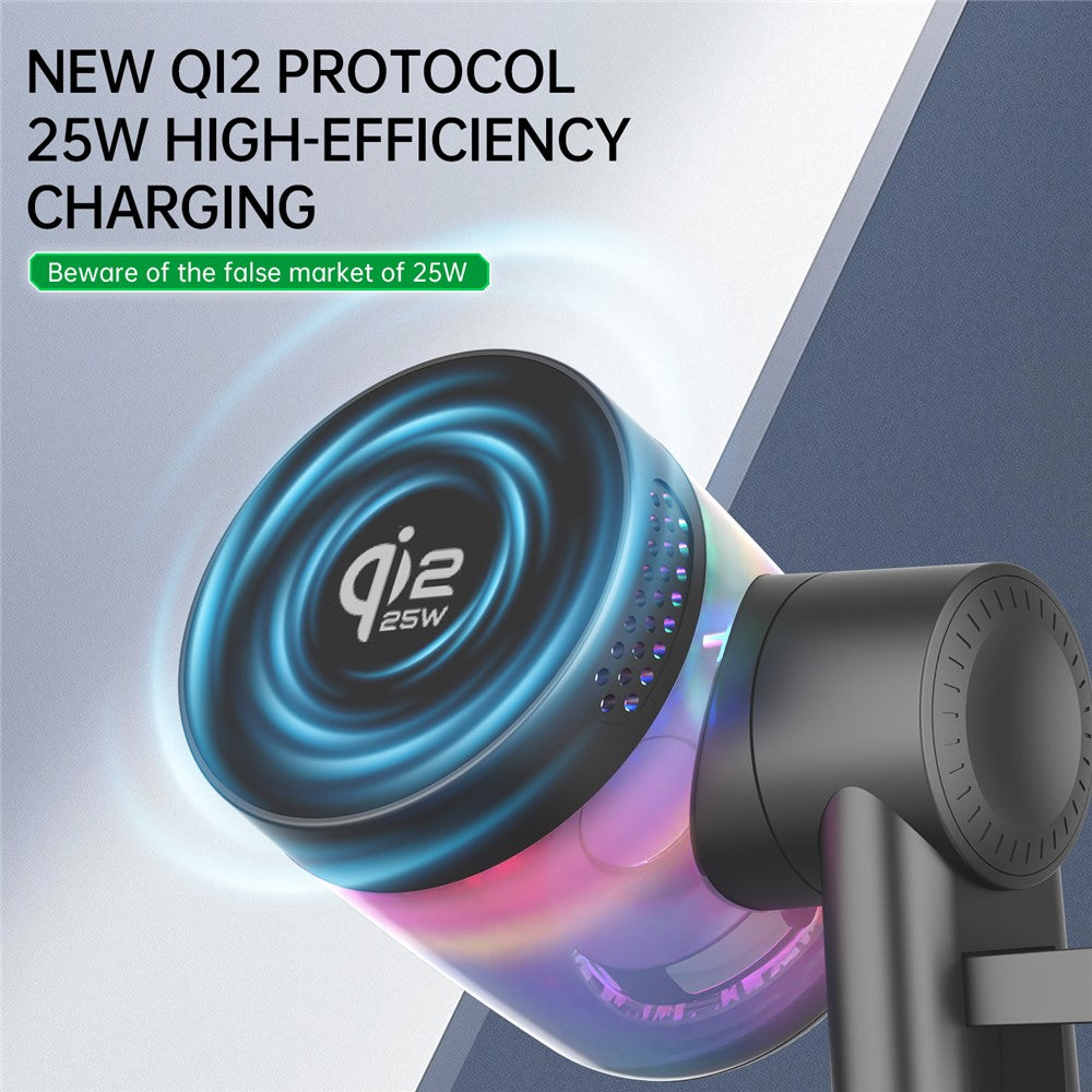 Magnetic Wireless Charging Station with Bluetooth Speaker – 25W Fast Charging