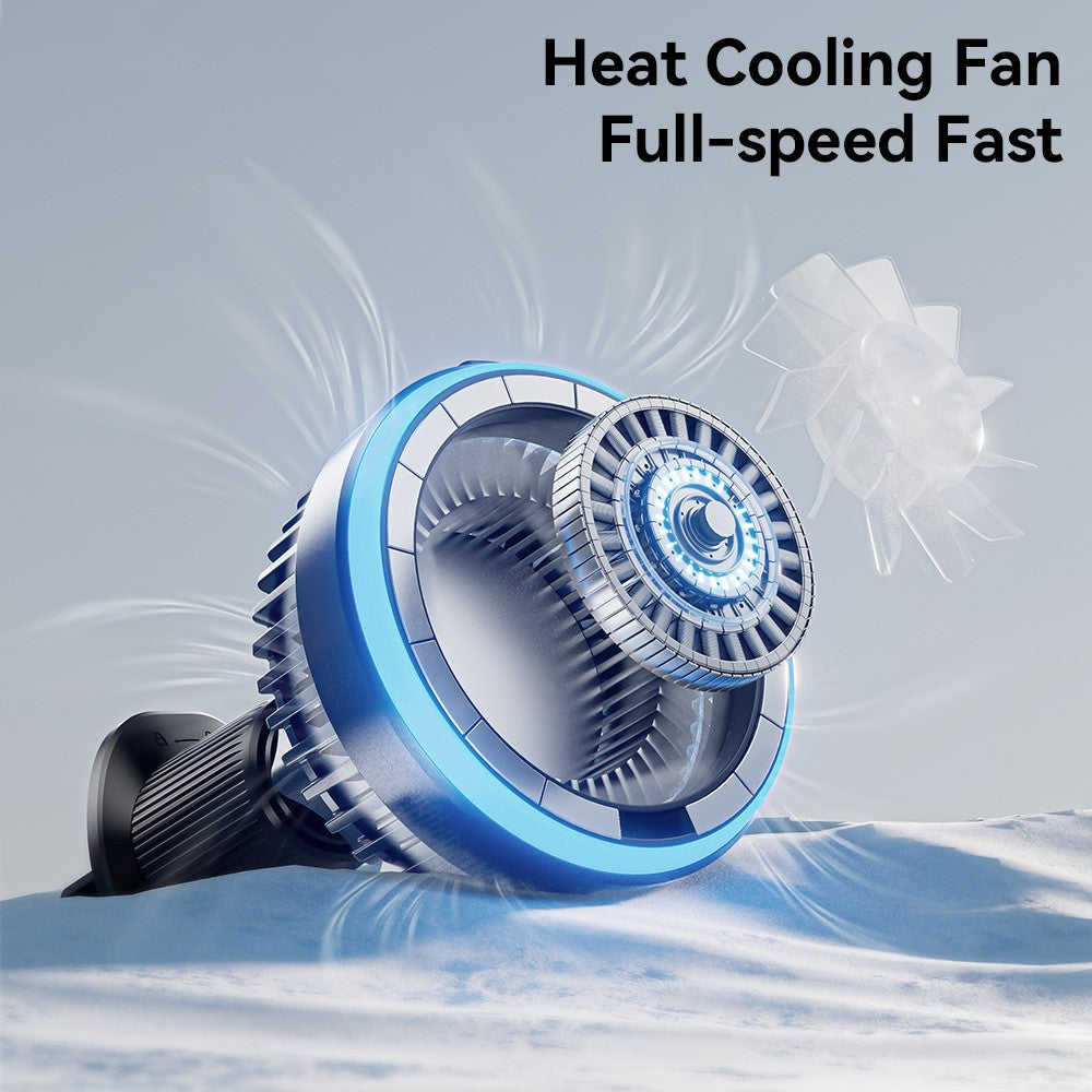 ESSAGER Car Wireless Charger with Cooling Fan – 360° Rotation, 15W