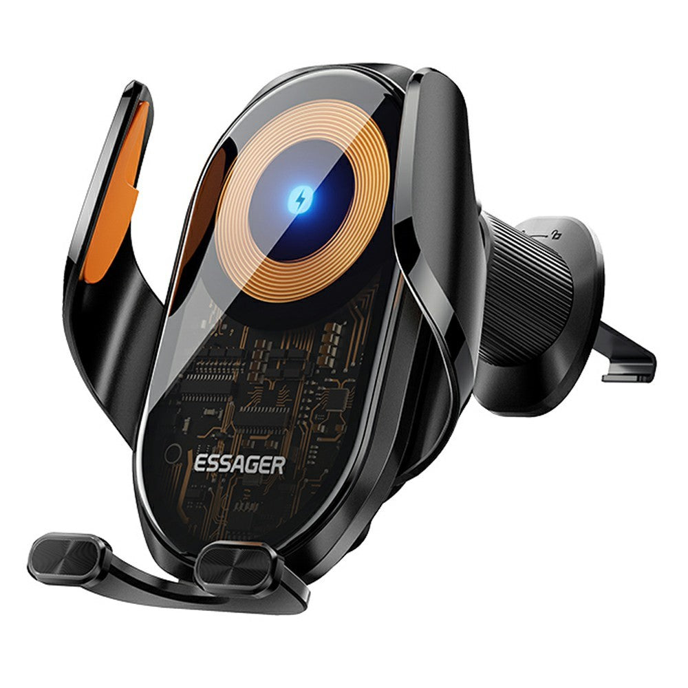 ESSAGER 15W Car Wireless Charger – Air Vent Mount, 360° Rotation