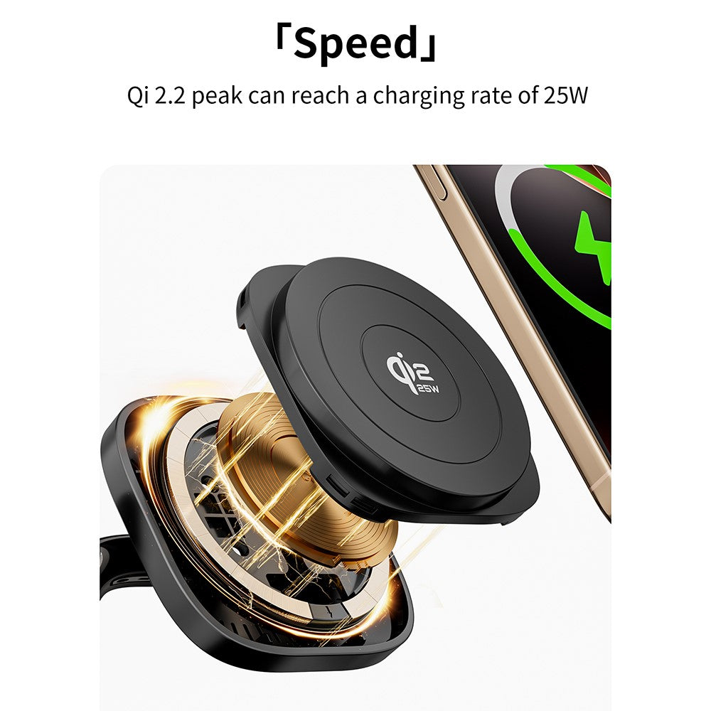 5-in-1 Magnetic Wireless Charger with Bluetooth Speaker, Alarm Clock & Night Light – 25W