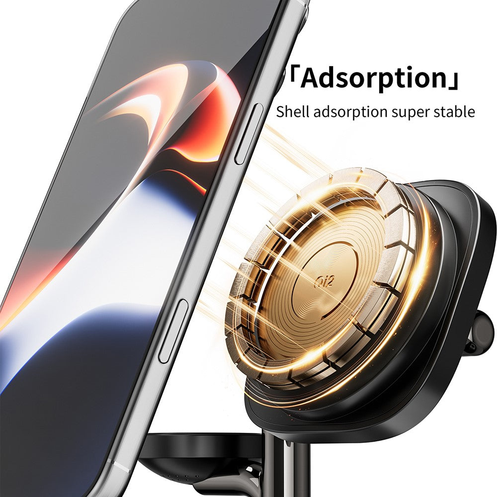 5-in-1 Magnetic Wireless Charger with Bluetooth Speaker, Alarm Clock & Night Light – 25W