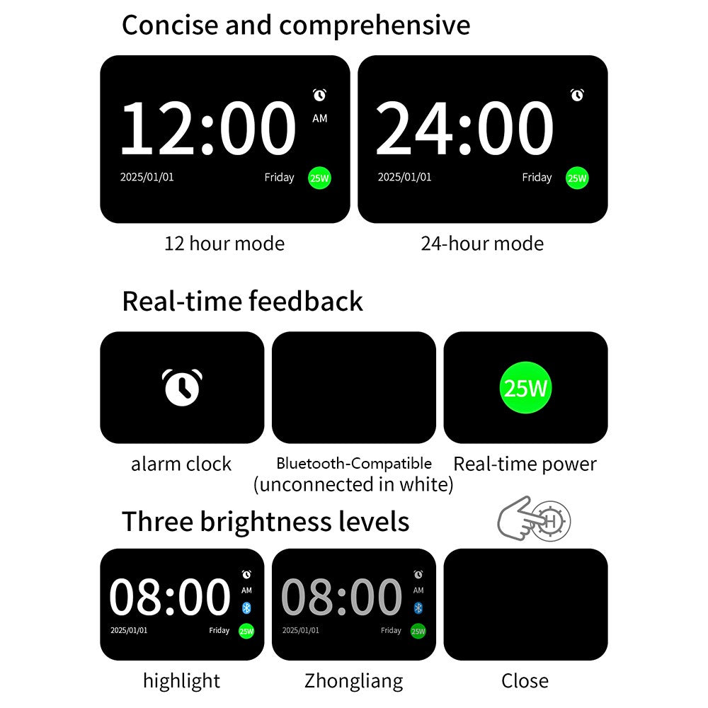 6-in-1 Magnetic Wireless Charger with Bluetooth Speaker & Cooling Stand – 25W Fast Charging