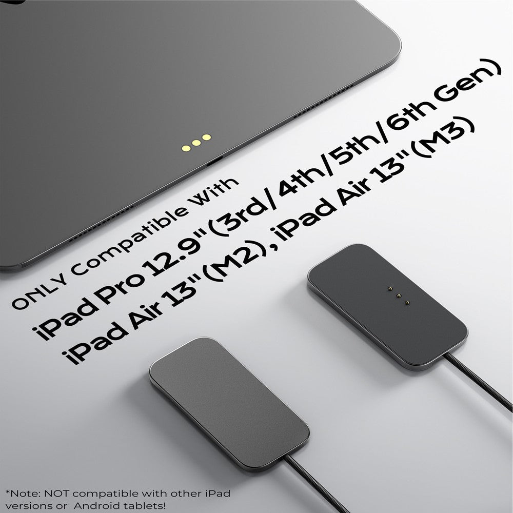 Magnetic Wireless Charger for iPad Air 13 & iPad Pro 12.9 – Fast Charging Pad with USB