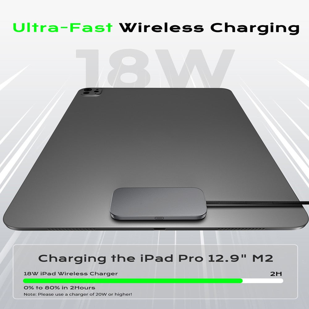Magnetic Wireless Charger for iPad Air 13 & iPad Pro 12.9 – Fast Charging Pad with USB