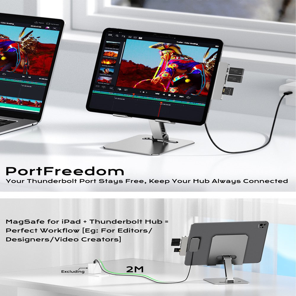 Magnetic Wireless Charger for iPad Air 13 & iPad Pro 12.9 – Fast Charging Pad with USB