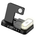 3-in-1 Foldable Wireless Charger Dock with RGB Night Light & Clock