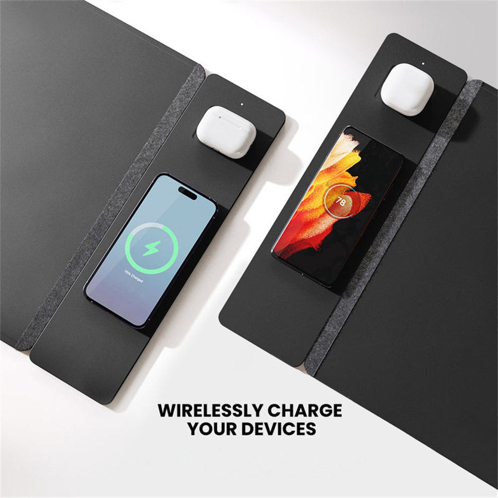 Large Wireless Charging Mouse Pad – Waterproof Desk Mat, Fast Charge