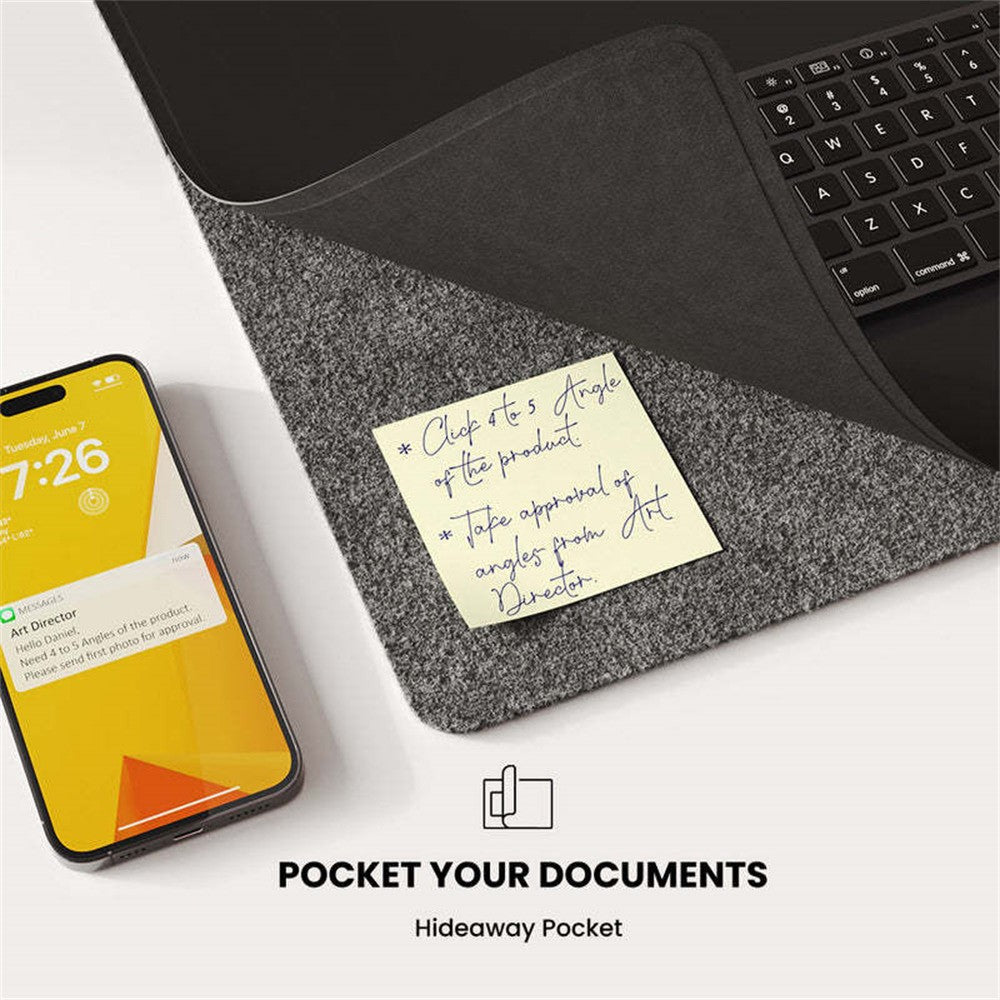 Large Wireless Charging Mouse Pad – Waterproof Desk Mat, Fast Charge