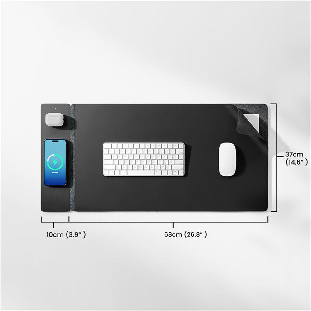 Large Wireless Charging Mouse Pad – Waterproof Desk Mat, Fast Charge
