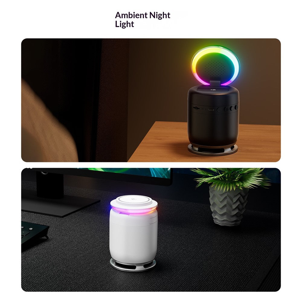 5-in-1 Qi2 Magnetic Wireless Charger with Bluetooth Speaker & RGB Light