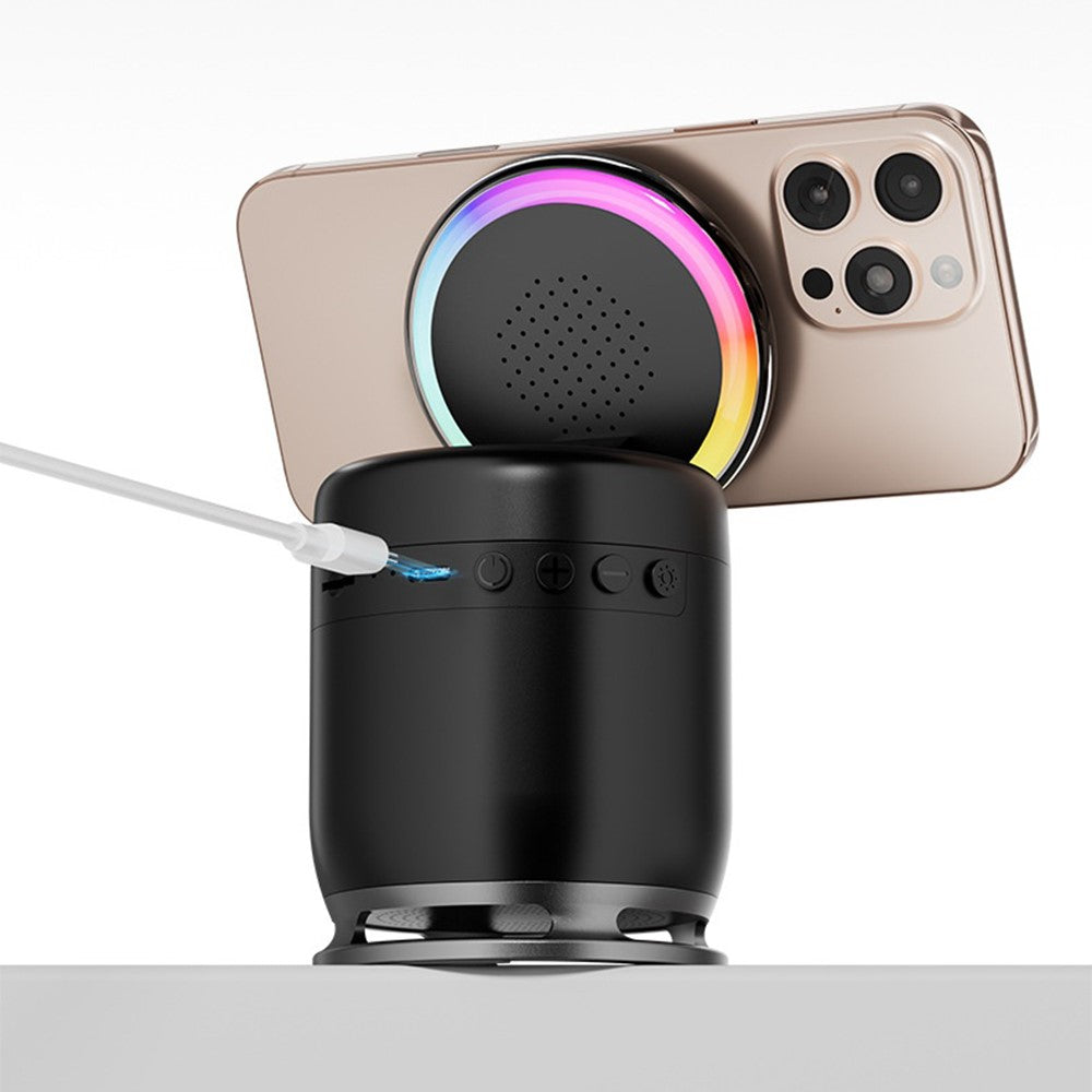 5-in-1 Qi2 Magnetic Wireless Charger with Bluetooth Speaker & RGB Light