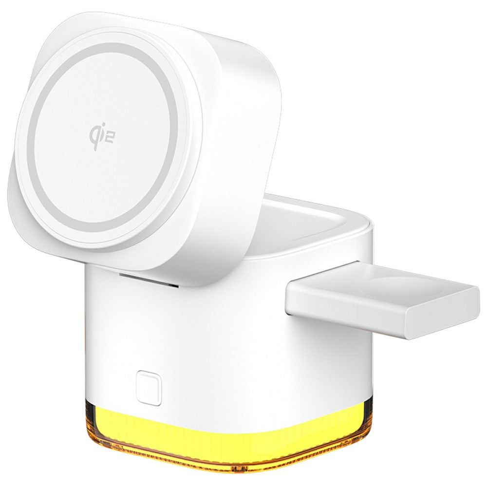5-in-1 Qi2 Foldable Wireless Charger with Retractable Cable & LED Night Light