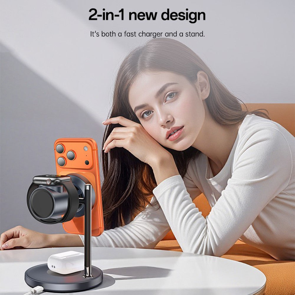 YESIDO DS40 25W Wireless Charging Stand with Cooling Fan – for Samsung & iWatch