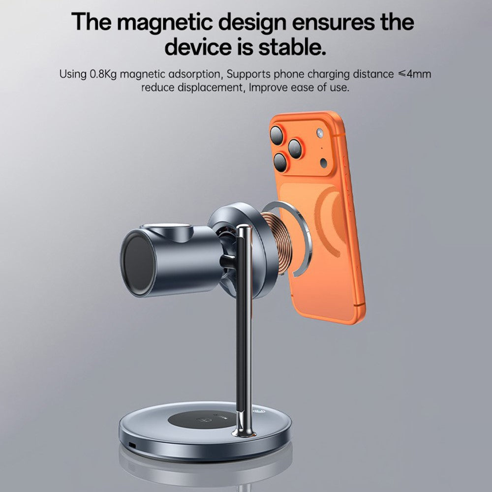 YESIDO DS40 25W Wireless Charging Stand with Cooling Fan – for Samsung & iWatch
