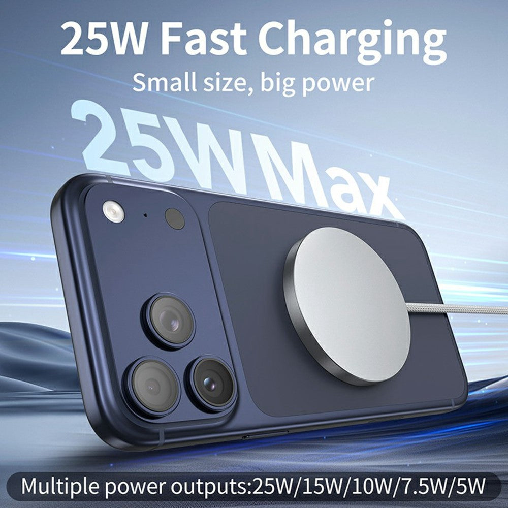 Portable 25W MagSafe-Compatible Wireless Charging Pad – Qi2 Certified