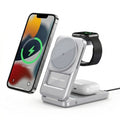 3-in-1 Magnetic Wireless Charger with Ambient Light – Foldable, Phone, Watch & Earbuds