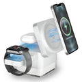 3-in-1 Magnetic Wireless Charging Dock with RGB Light – Foldable, for iPhone, Watch & AirPods