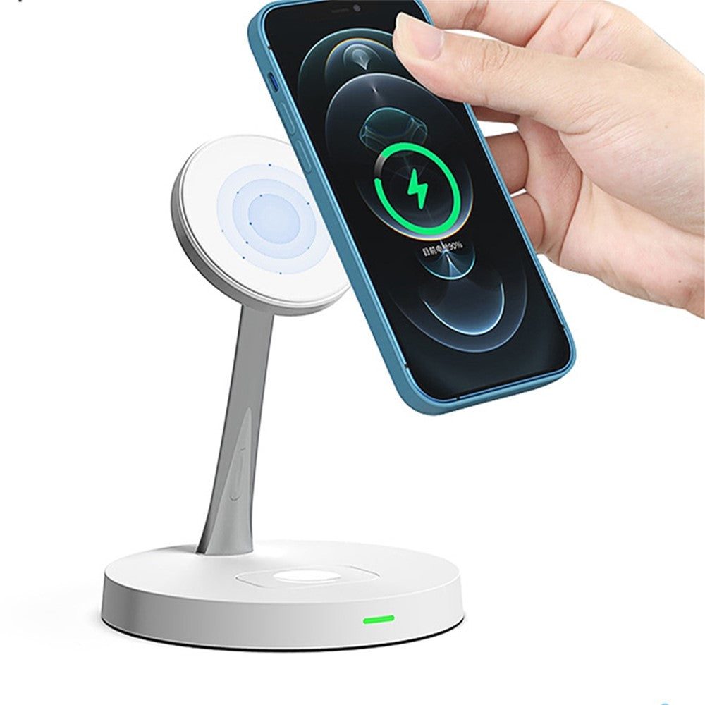 15W Magnetic Wireless Charging Station with Night Light – QI Certified