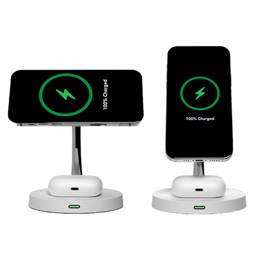 15W Magnetic Wireless Charging Station with Night Light – QI Certified