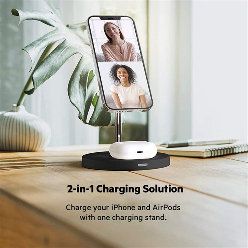 15W Magnetic Wireless Charging Station with Night Light – QI Certified