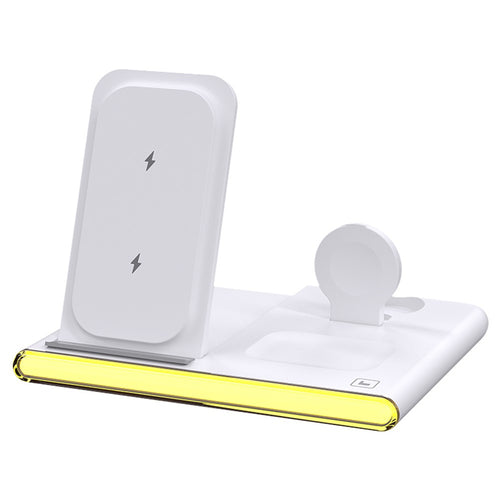 3-in-1 Foldable Wireless Charger Station with Night Light – for Apple & Samsung Watch