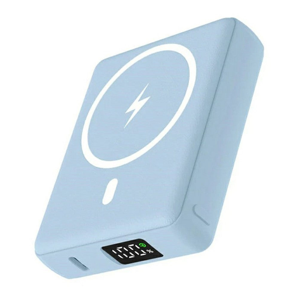 E42A 10000mAh Power Bank Leather External Battery Pack Magnetic Wireless Charger