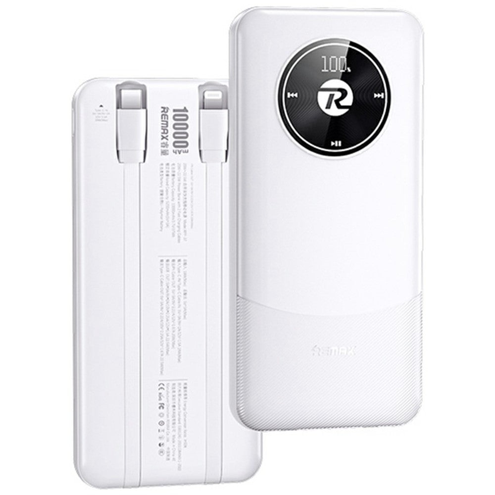 REMAX RPP-37 10000mAh Power Bank 20W + 22.5W Dual Fast Charging Built-In Cables For iPhone  /  Android