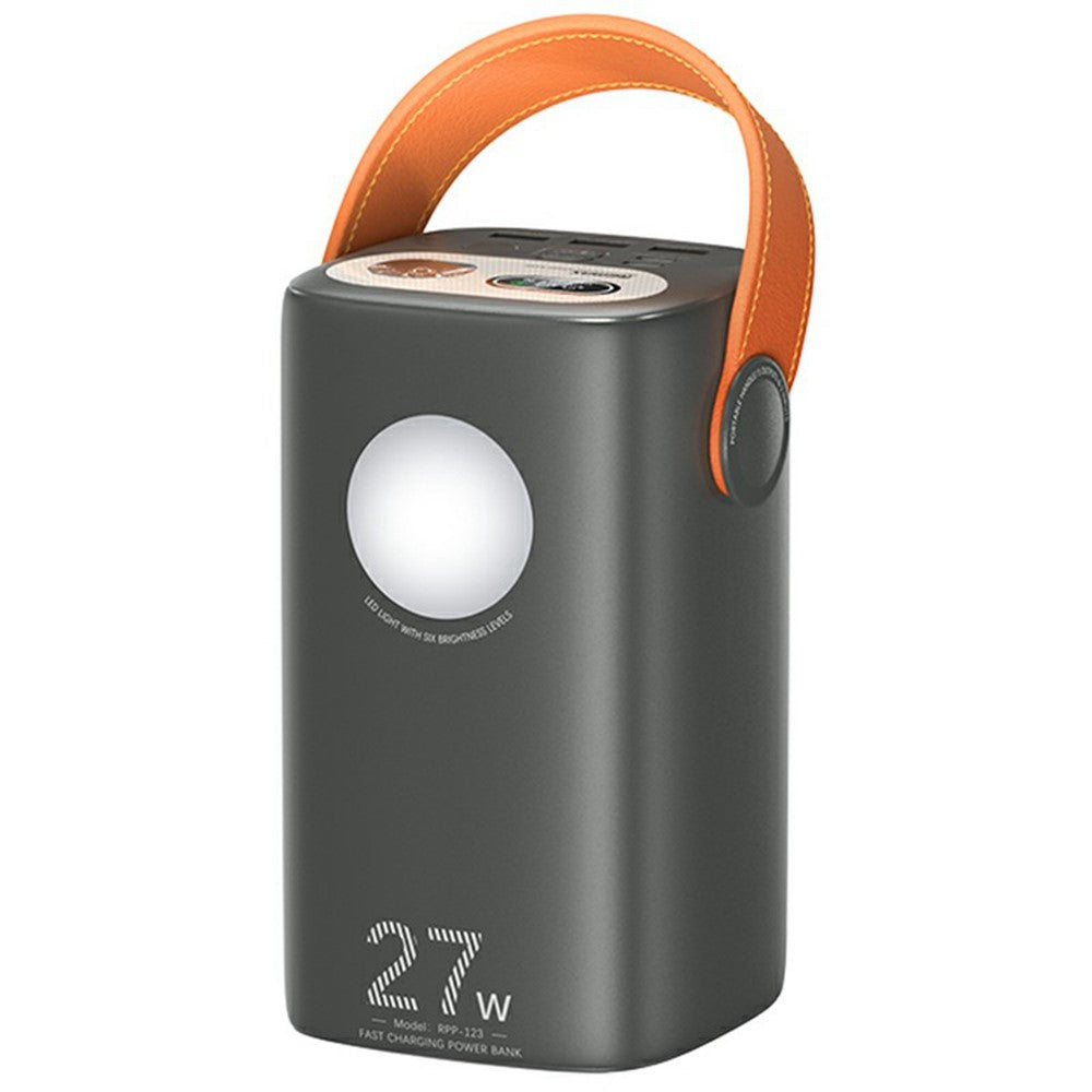 REMAX RPP-123 60000mAh Outdoor Power Bank 27W + 22.5W Fast Charging 4 Outputs LED Light Digital Display