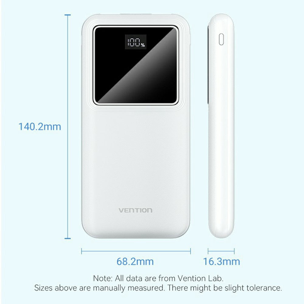 VENTION FHK Series 10000mAh 22.5W Power Bank Digital Display Portable Phone External Battery