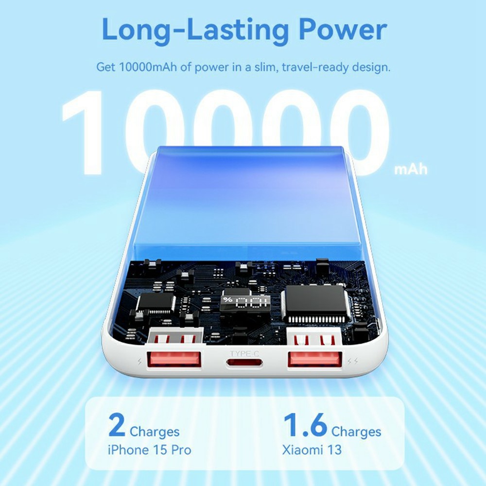 VENTION FHK Series 10000mAh 22.5W Power Bank Digital Display Portable Phone External Battery