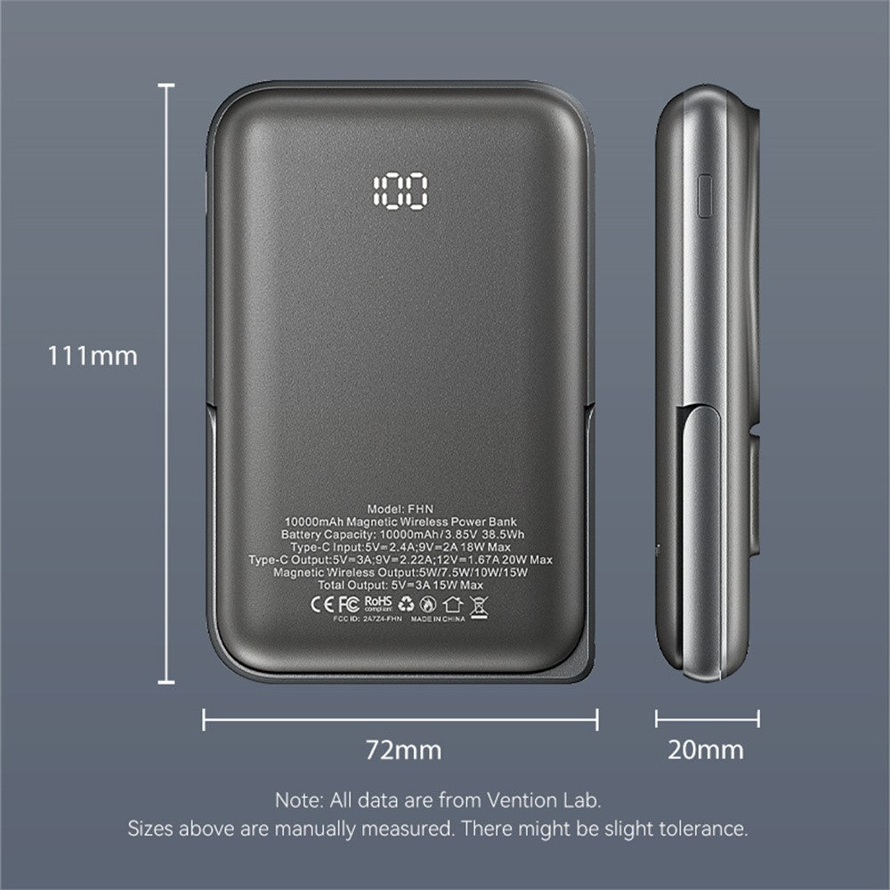 VENTION FHN Series 10000mAh Magnetic Wireless Charging Power Bank 20W Fast Charging Portable Charger