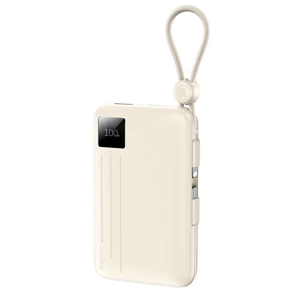 REMAX FC-13 22.5W Fast Charging 10000mAh Power Bank with Built In Type C + iP Cables Portable Charger