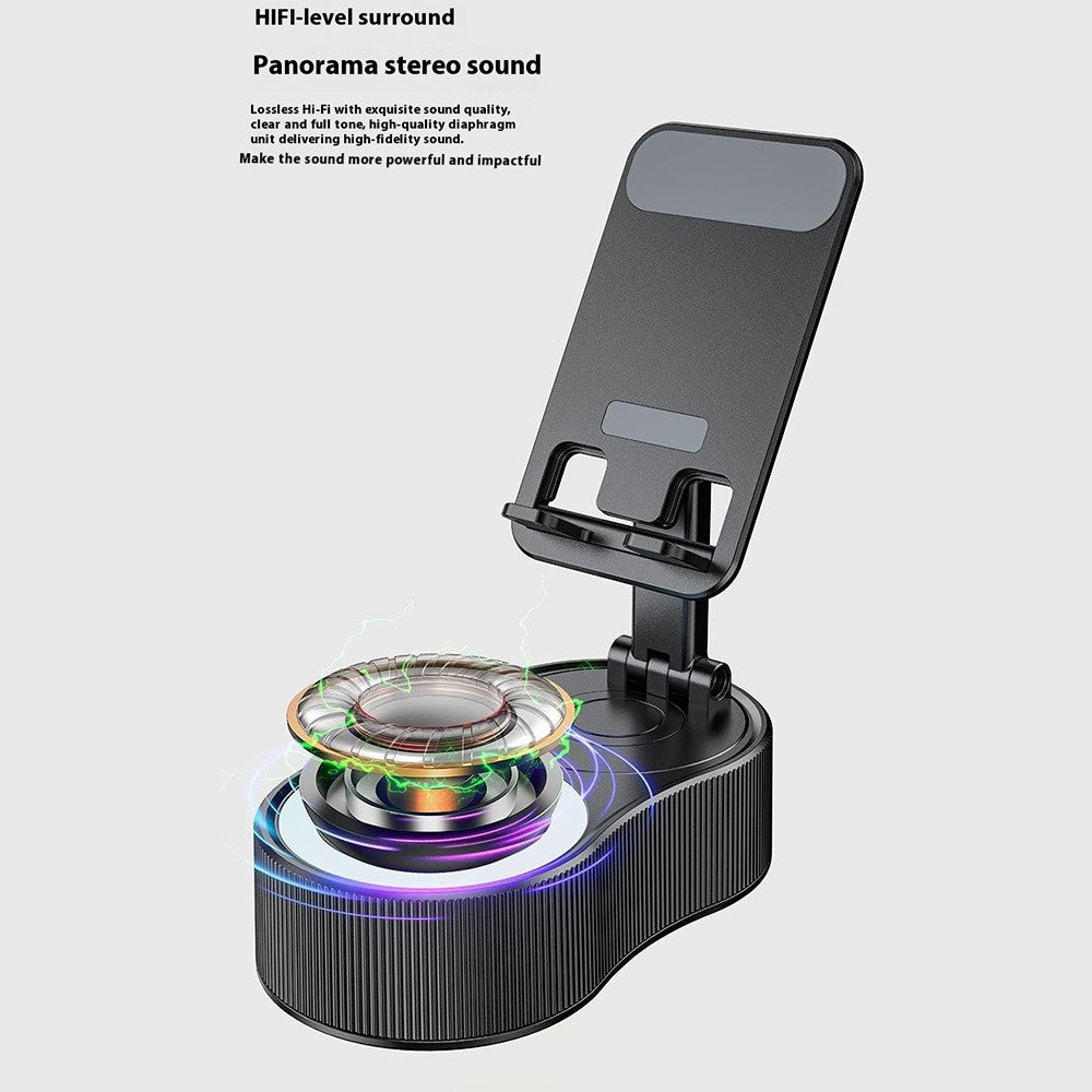 3-in-1 Bluetooth Speaker, Phone Stand & Power Bank – Ambient Light