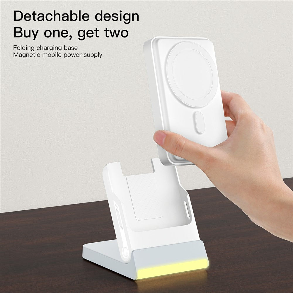 3-in-1 Magnetic Wireless Charger with 10000mAh Power Bank – Phone, Watch & Earphone