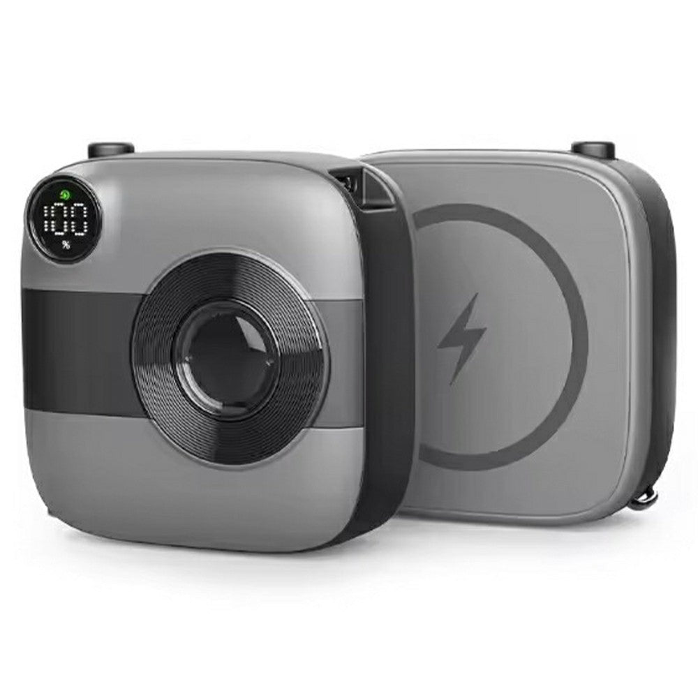E49B Camera Shape 10000mAh Magnetic Power Bank 15W Wireless Charging Phone Charger