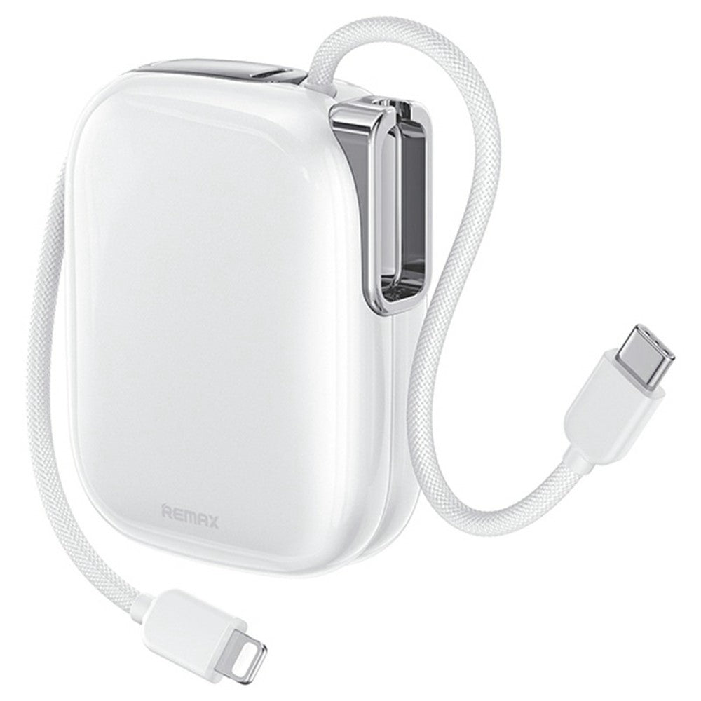 REMAX FP-38 10000mAh Power Bank QC 22.5W Fast Charging Portable Charger with Built-in Cable