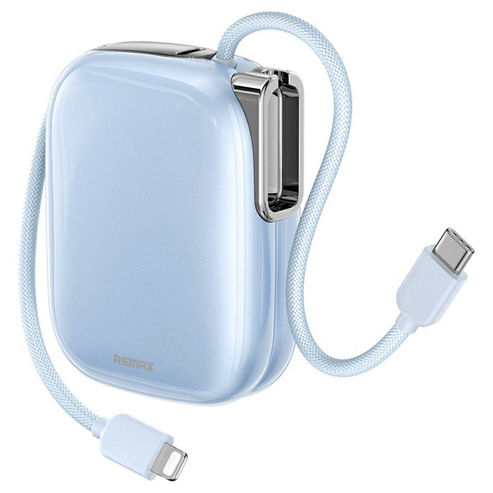 REMAX FP-38 10000mAh Power Bank QC 22.5W Fast Charging Portable Charger with Built-in Cable