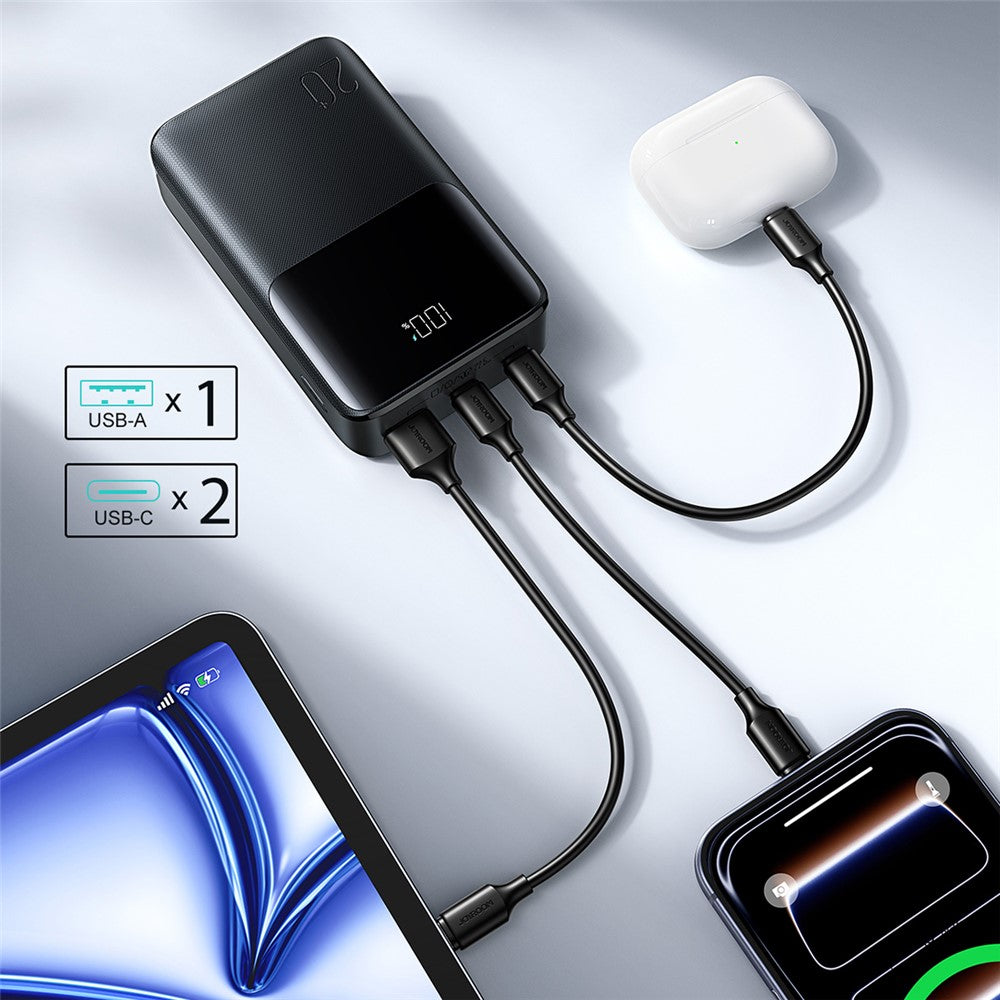 JOYROOM R-QP192 20000mAh Power Bank 22.5W Fast Charging Digital Display Mini Portable Charger