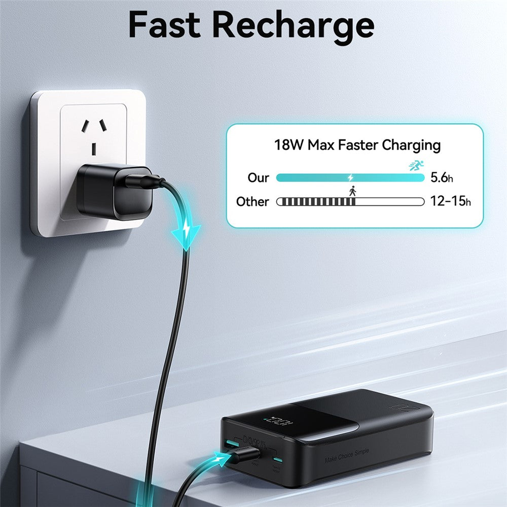 JOYROOM R-QP192 20000mAh Power Bank 22.5W Fast Charging Digital Display Mini Portable Charger