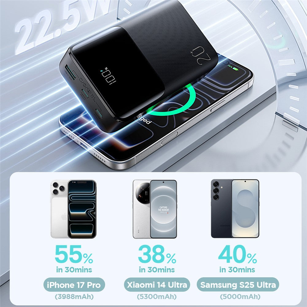 JOYROOM R-QP192 20000mAh Power Bank 22.5W Fast Charging Digital Display Mini Portable Charger