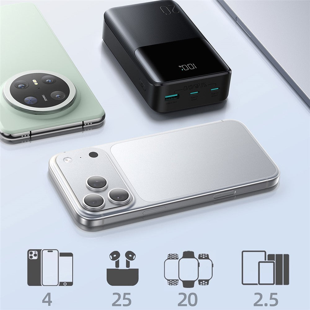 JOYROOM R-QP192 20000mAh Power Bank 22.5W Fast Charging Digital Display Mini Portable Charger