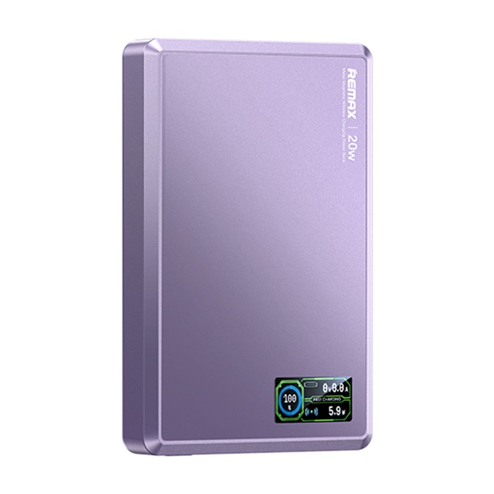 REMAX FP-37 Aurora 10000mAh Magnetic Wireless Charging Power Bank PD 20W Fast Charge Portable Charger with TFT Display